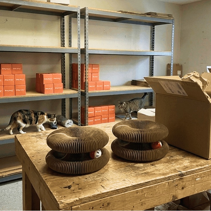 The final boxes of Kitty Kurlz ready to ship